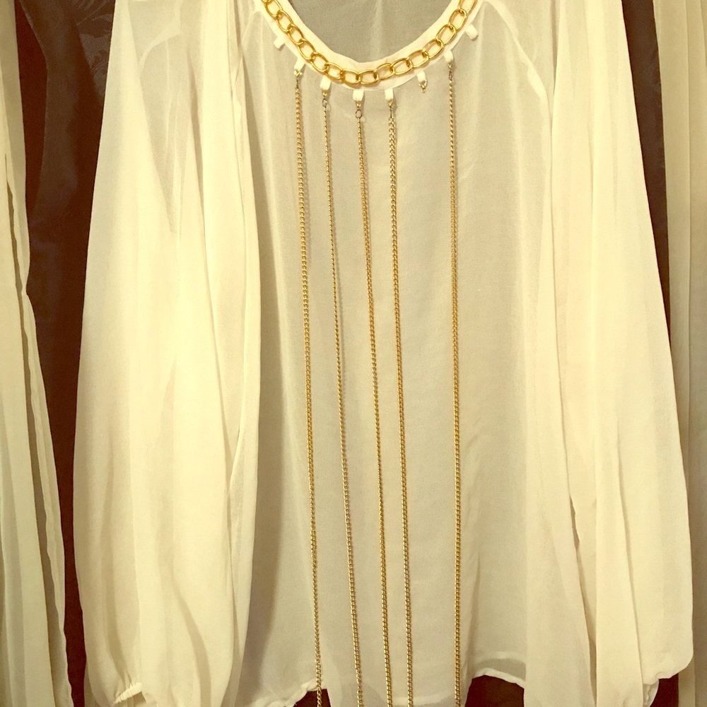 Sheer White Blouse